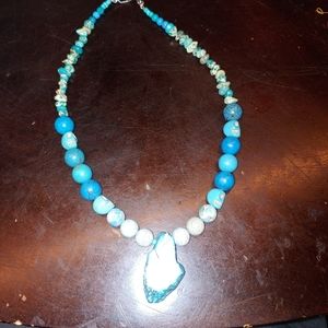 Sea sediment jasper necklace.